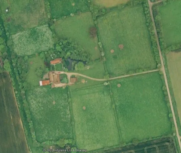 Aerial 1999 grazed enclosures