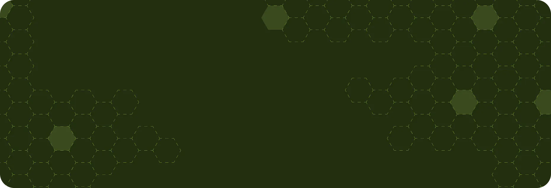Green hexagon background