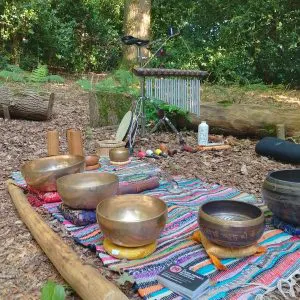 Sound bath setup